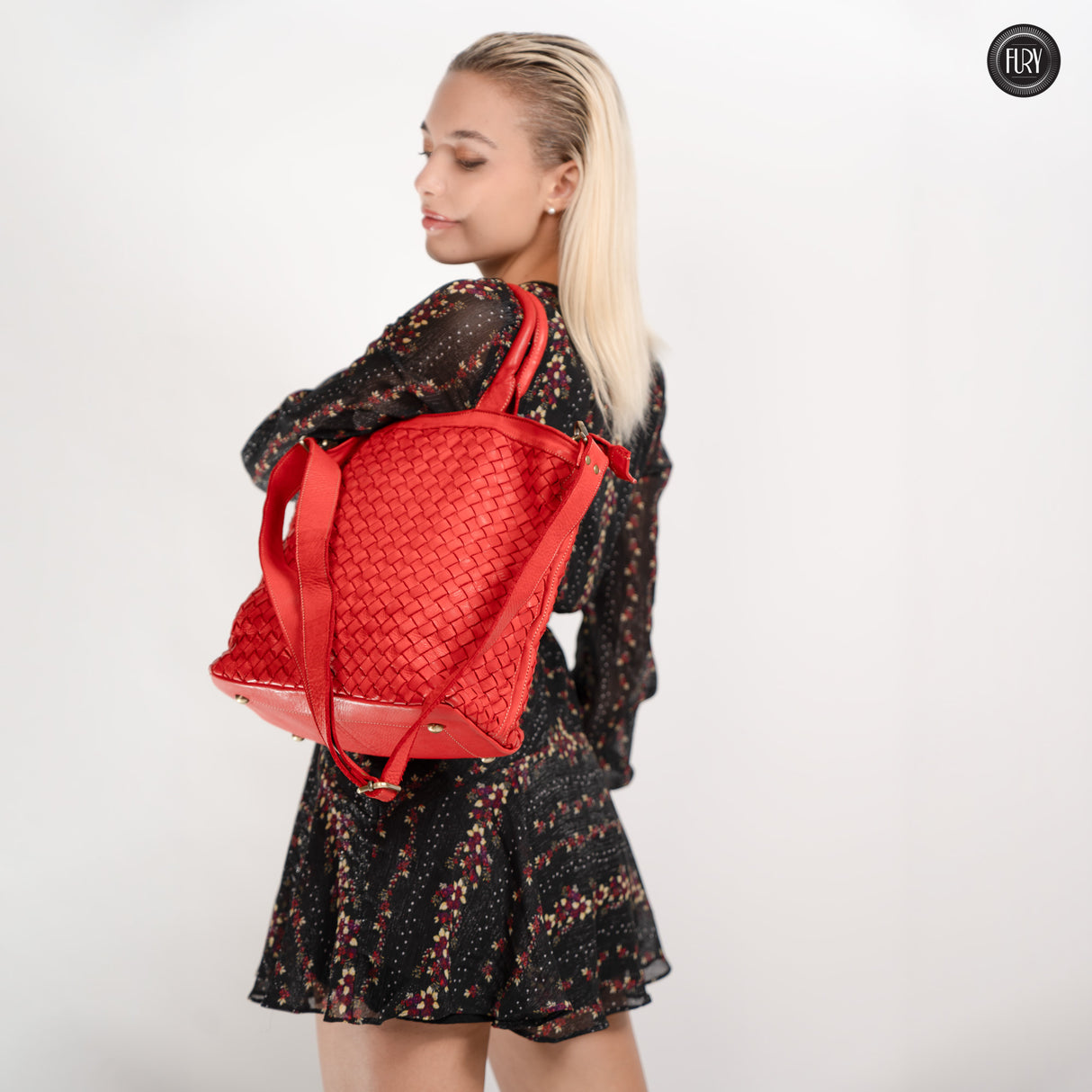 Borsa Virginia in pelle intrecciata