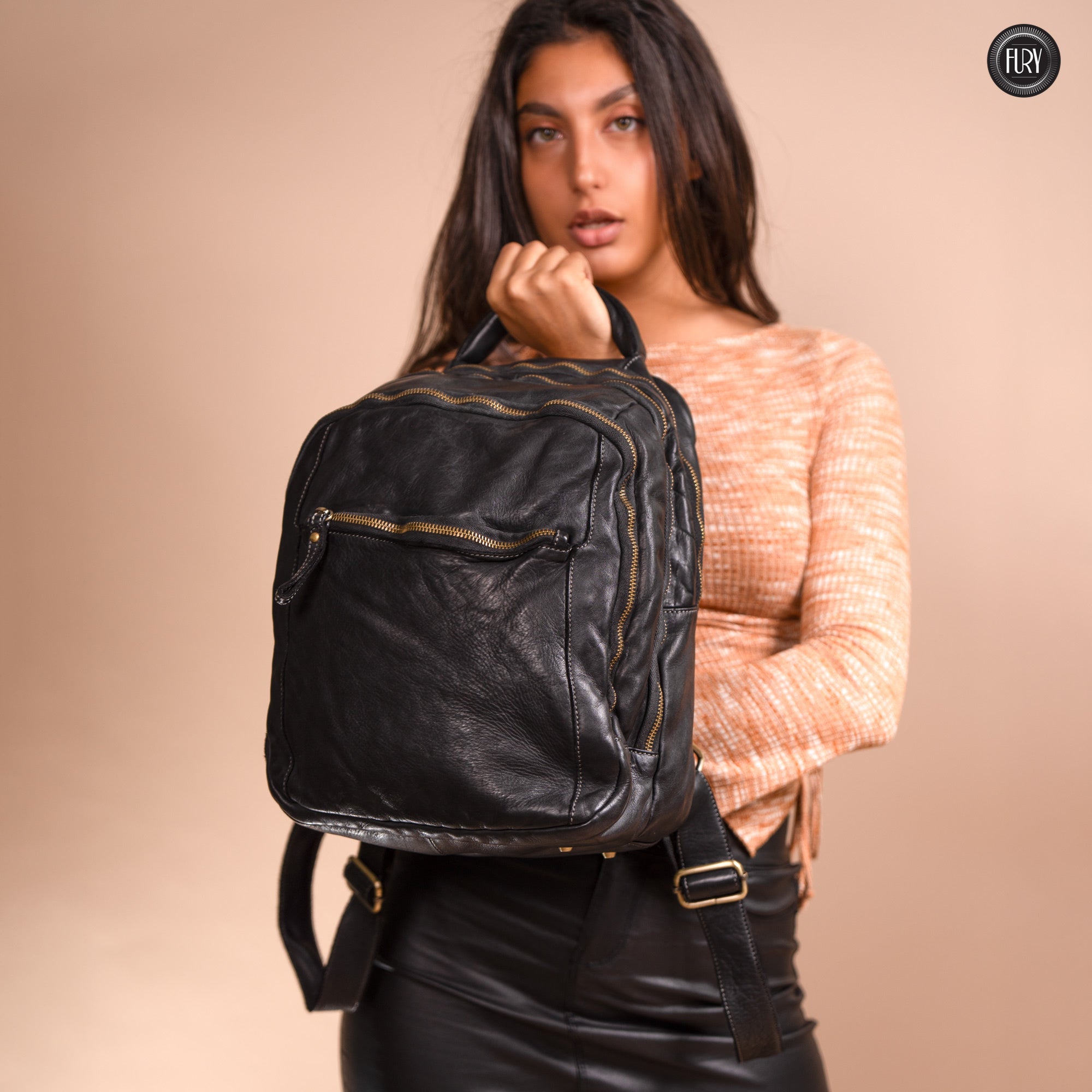 Zaino Darwin in pelle