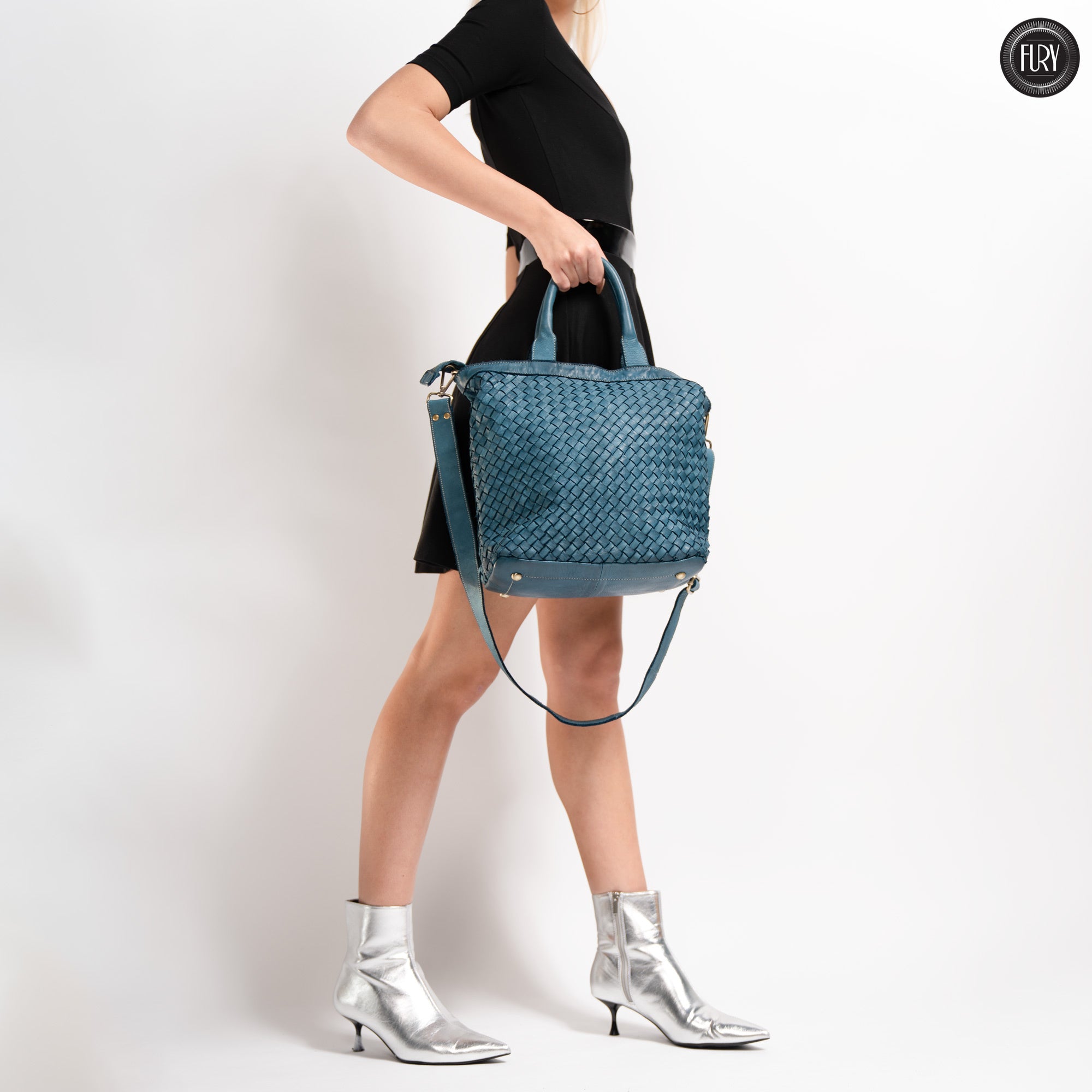 Borsa Virginia in pelle intrecciata