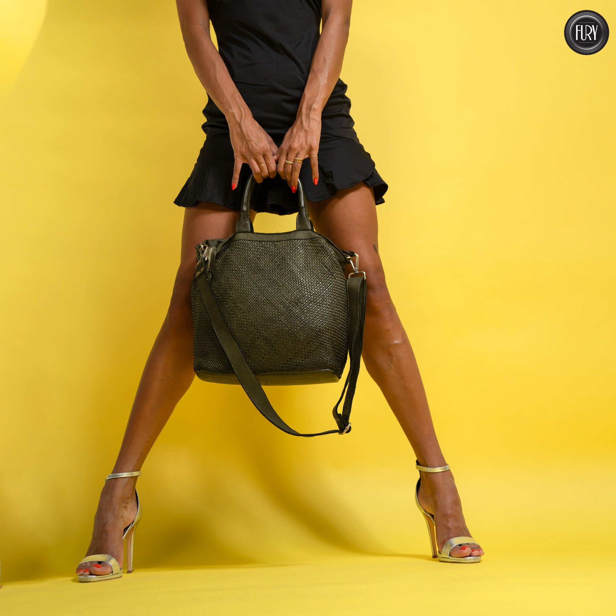 Borsa Tullia in pelle intrecciata