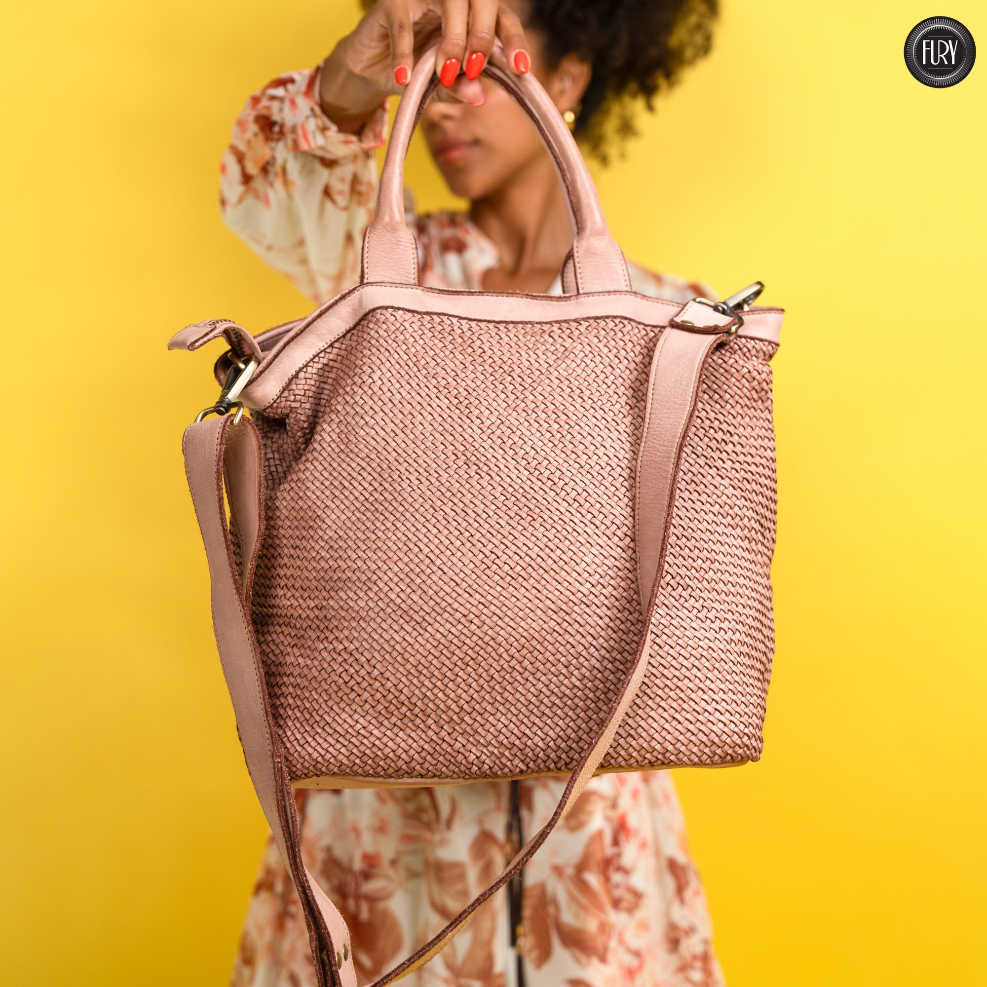 Borsa Tullia in pelle intrecciata