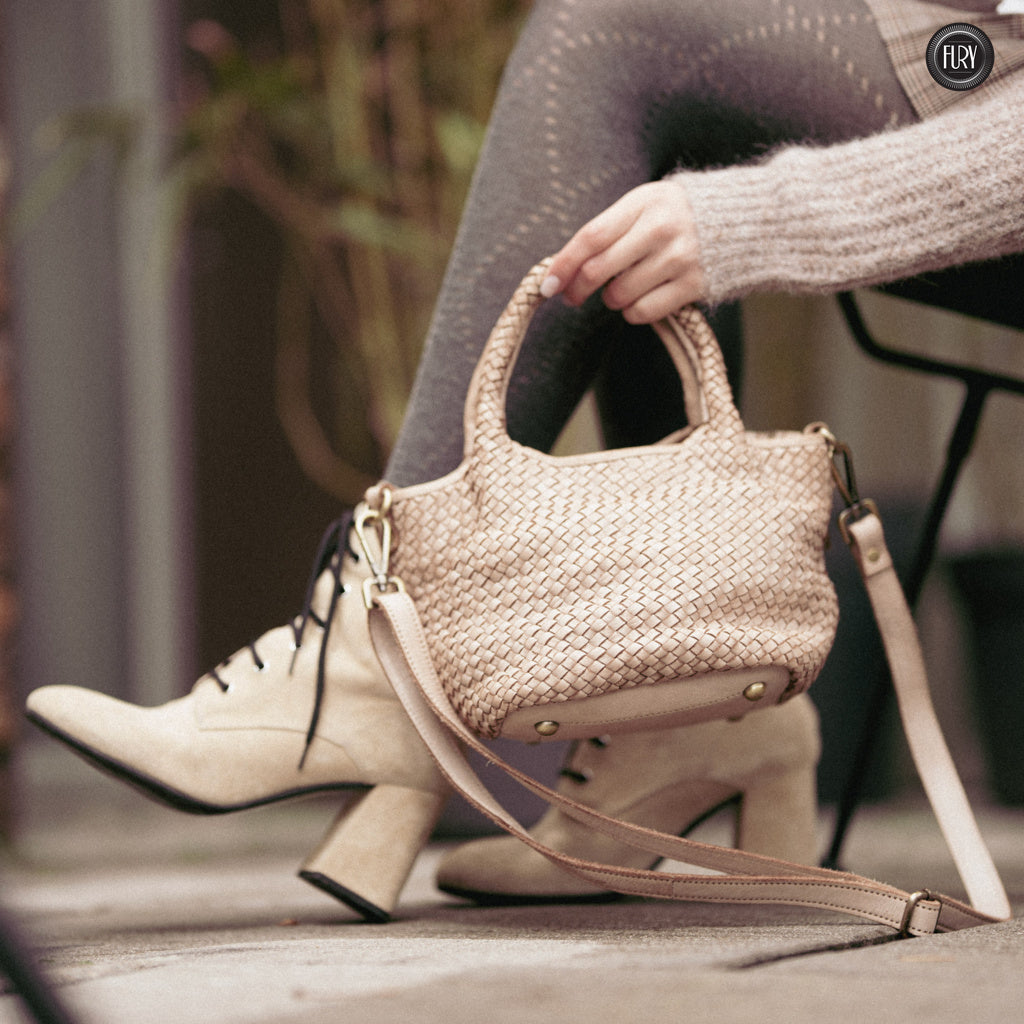 Borsetta Alba in pelle intrecciata