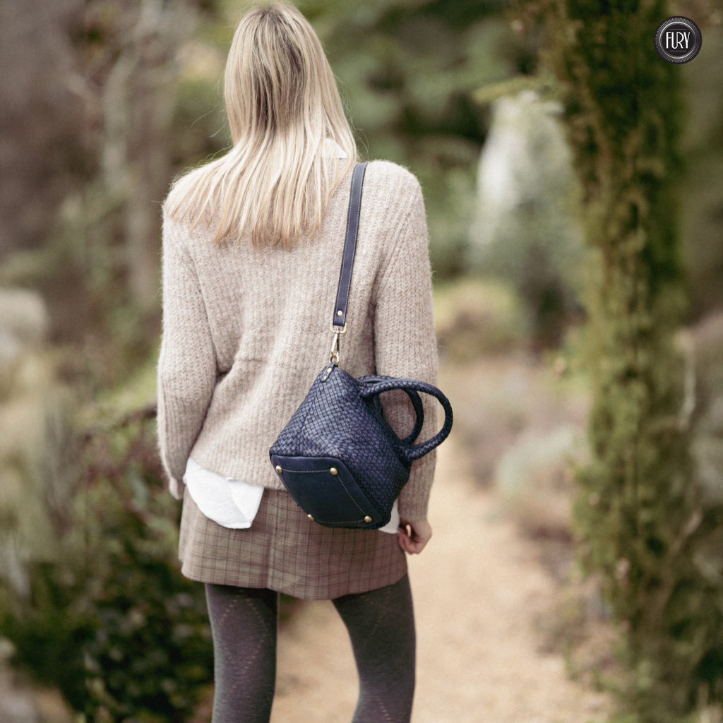 Borsetta Alba in pelle intrecciata