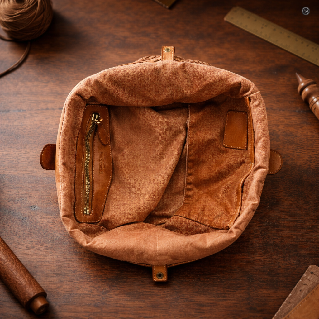 Borsa Nola Maxi in pelle intrecciata