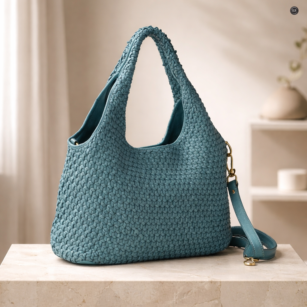 Borsa Mirella in pelle intrecciata