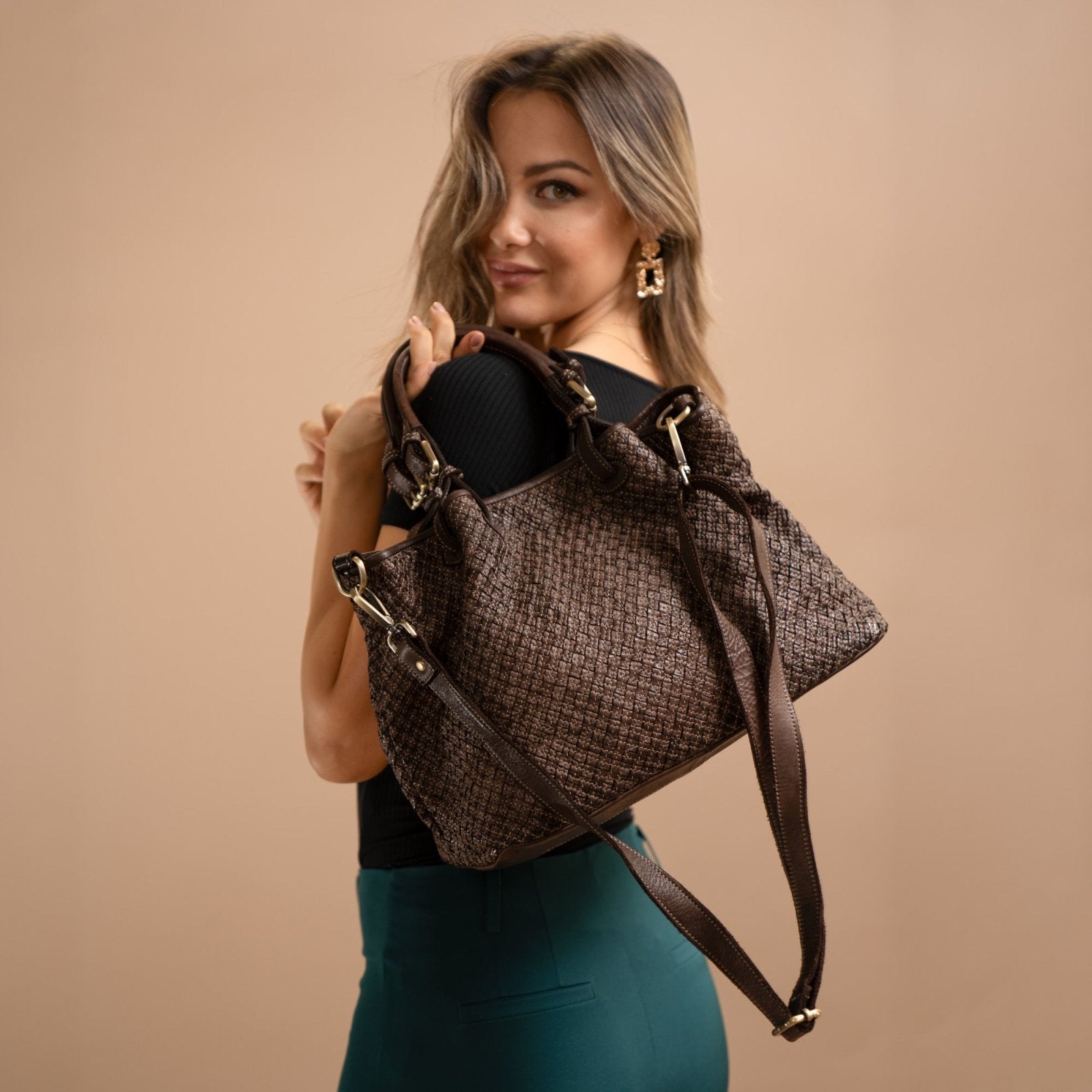 Borsa Agata in pelle intrecciata - Fury