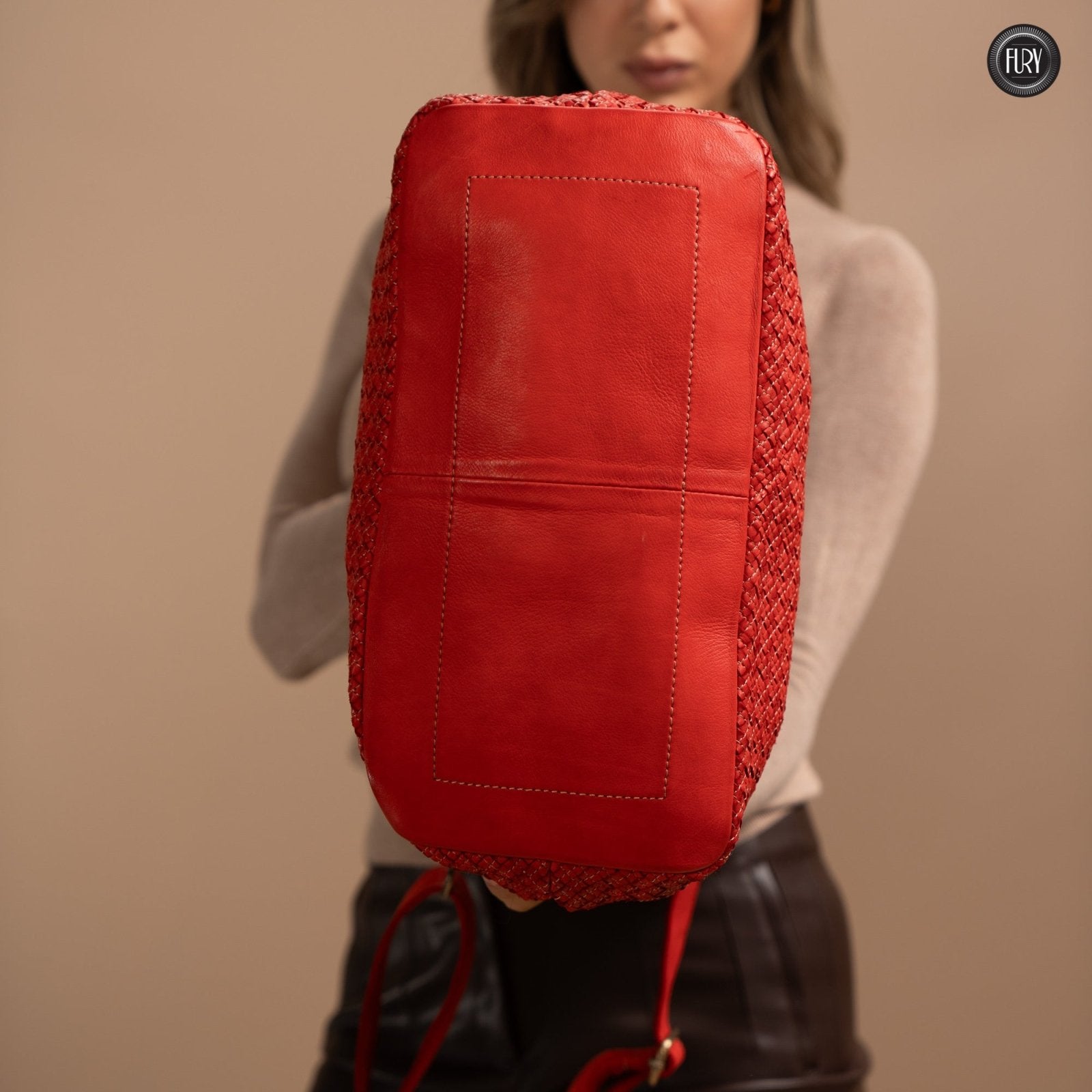 Borsa Agata in pelle intrecciata - Fury