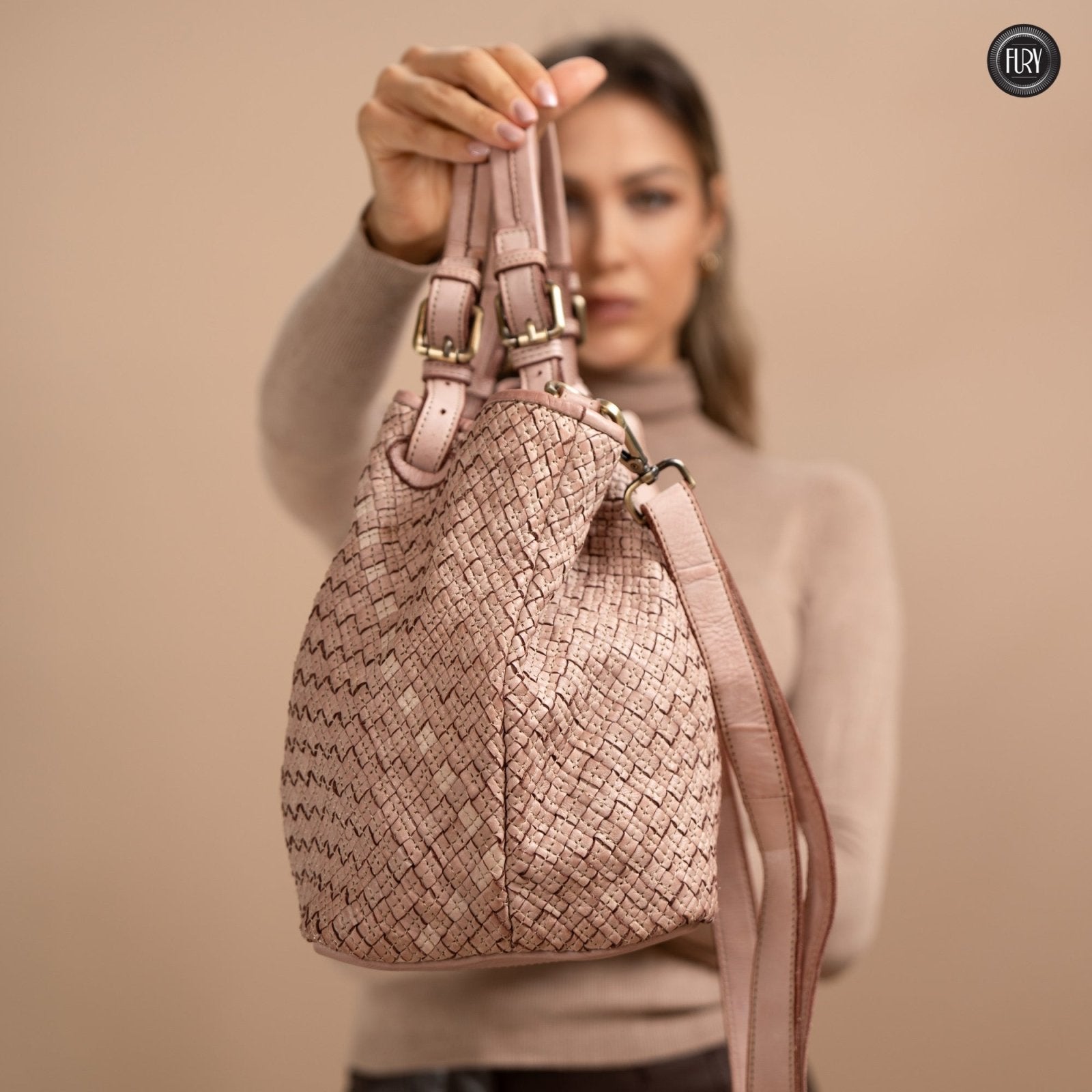 Borsa Agata in pelle intrecciata - Fury
