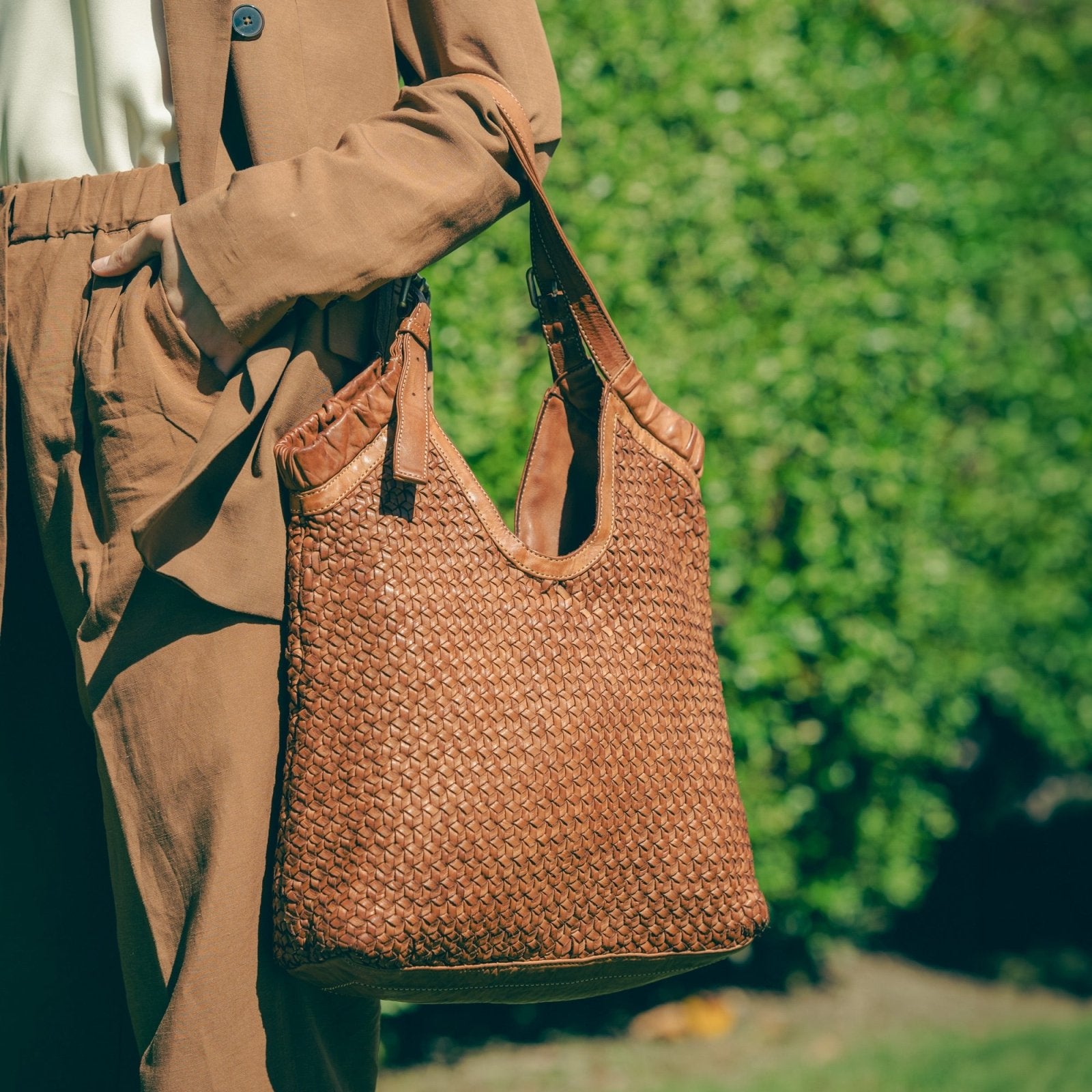 Borsa Anita in pelle intrecciata - Fury