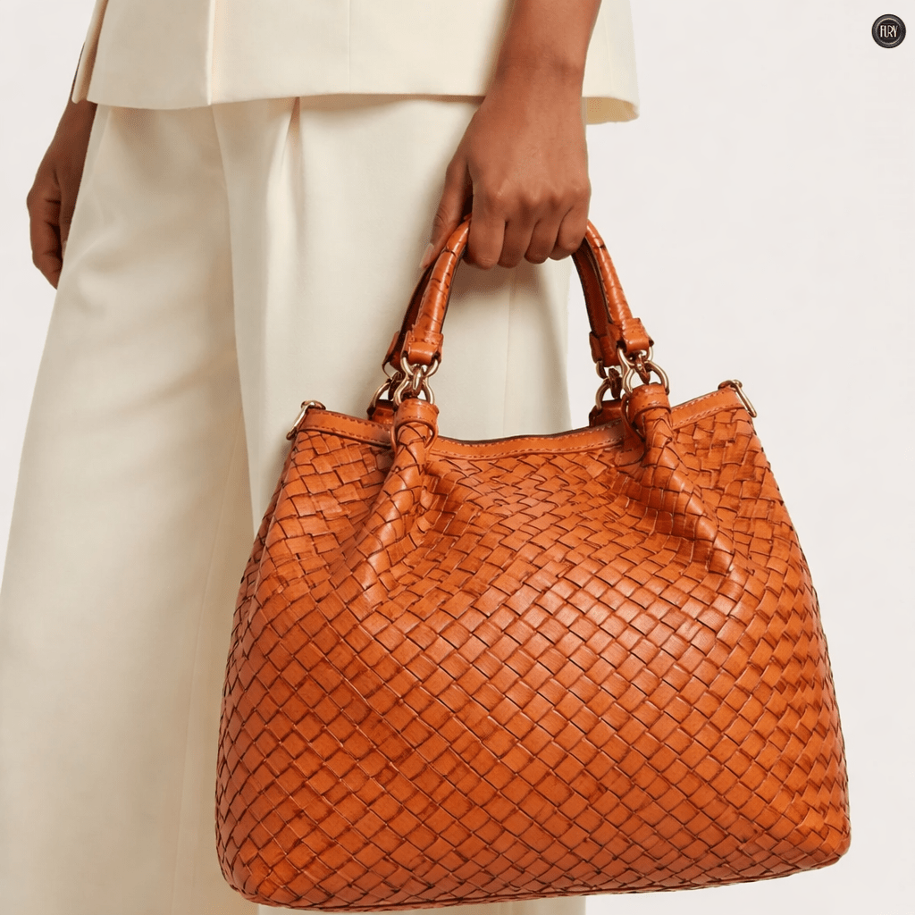 Borsa Caterina Lume in pelle intrecciata - Fury