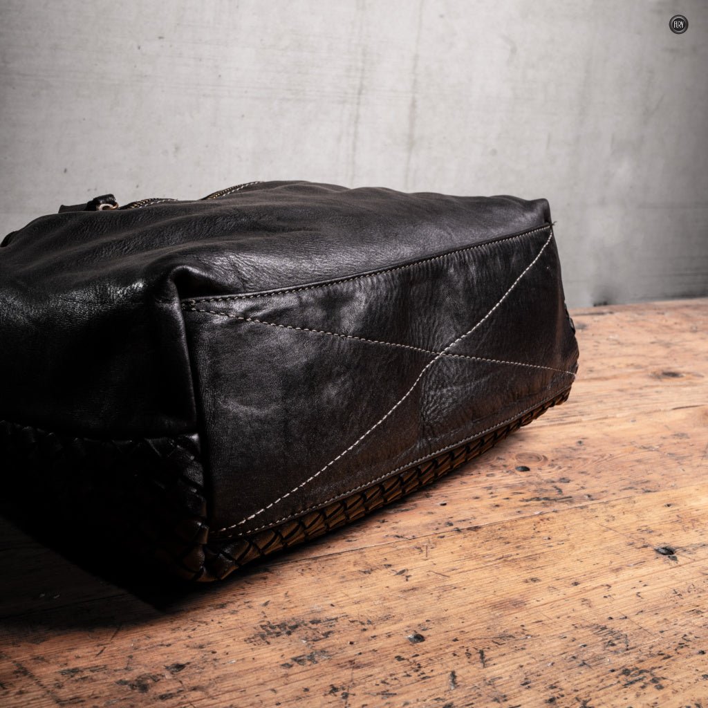 Borsa Caterina Riva in pelle intrecciata - Fury