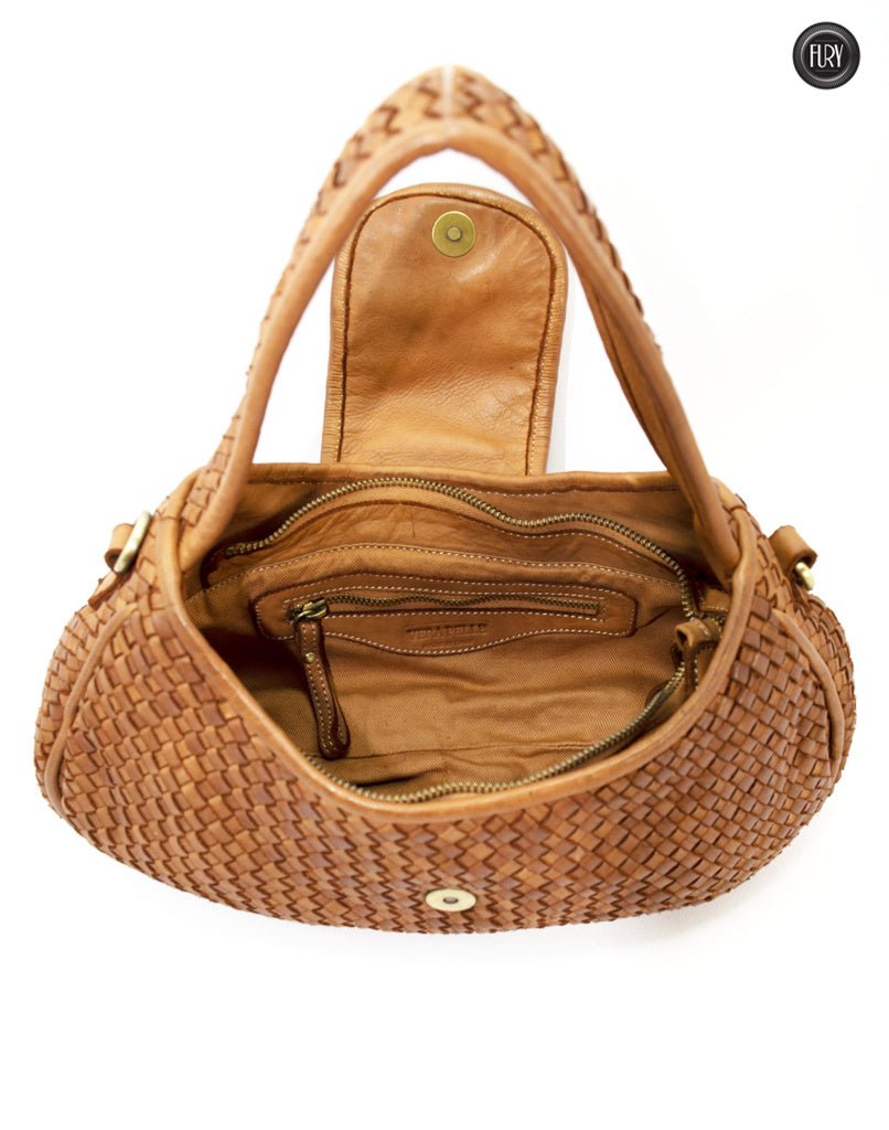 Borsa Clarissa in pelle intrecciata - Fury