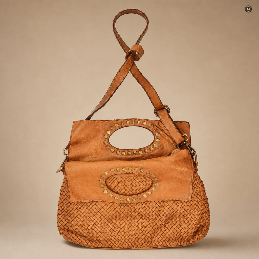 Borsa Noelia in pelle intrecciata - Fury