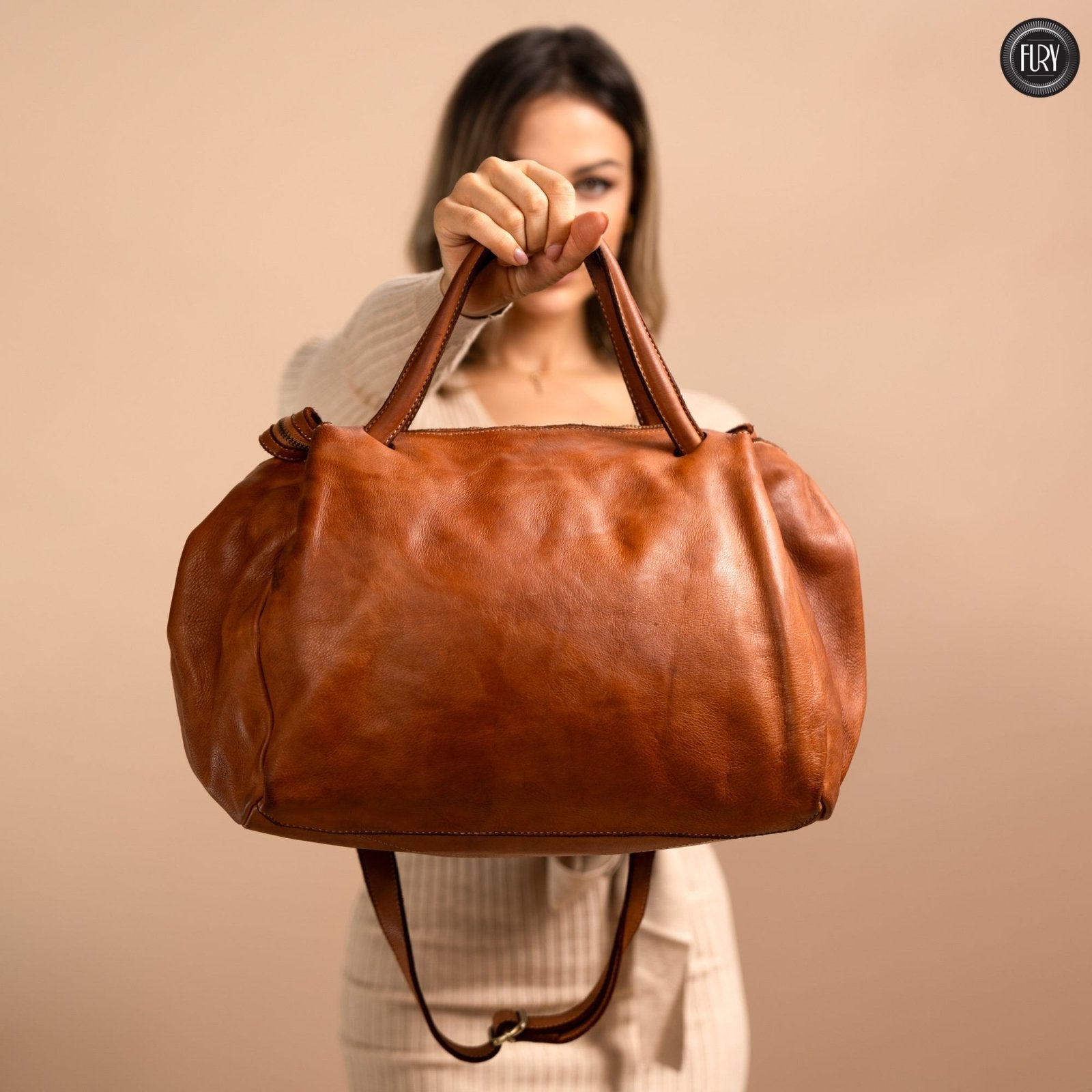 Borsa V in pelle - Fury