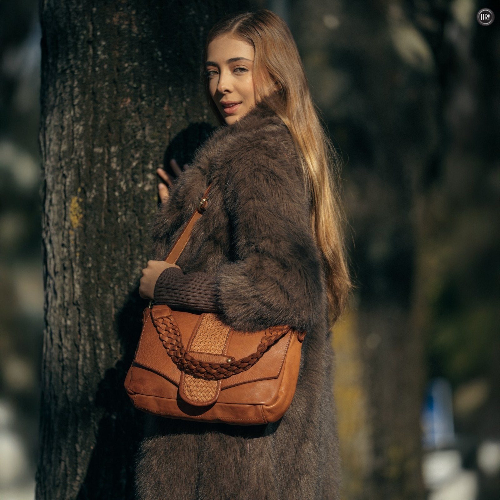 Borsetta Antea in pelle intrecciata - Fury