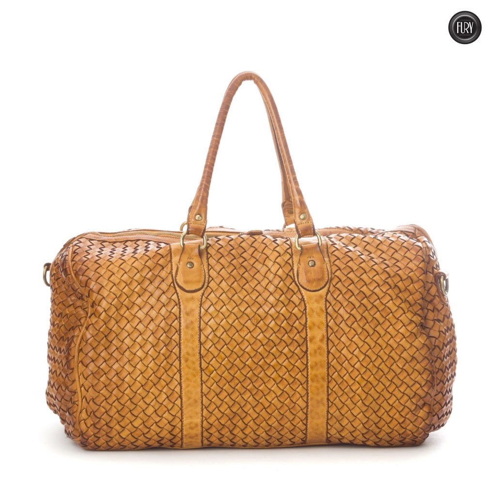 Borsone Orfeo in pelle intrecciata - Fury