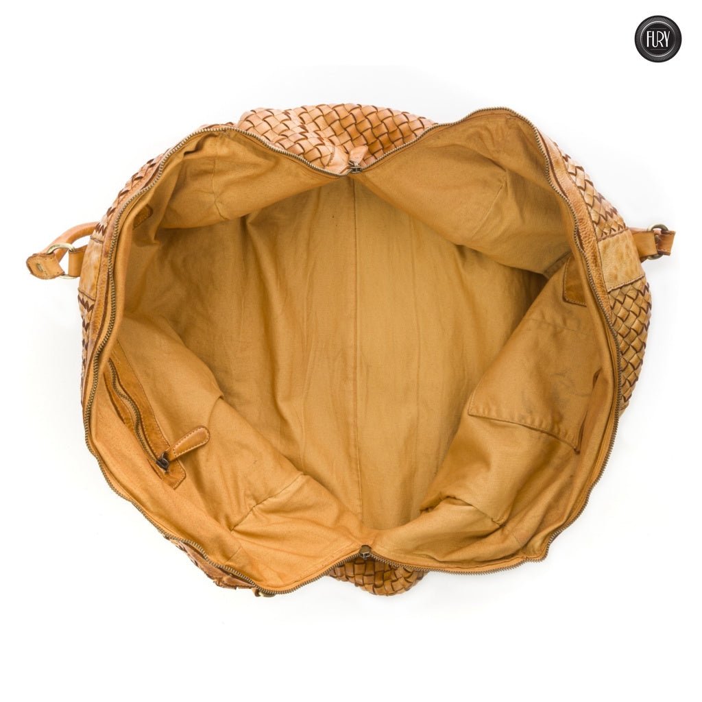 Borsone Orfeo in pelle intrecciata - Fury