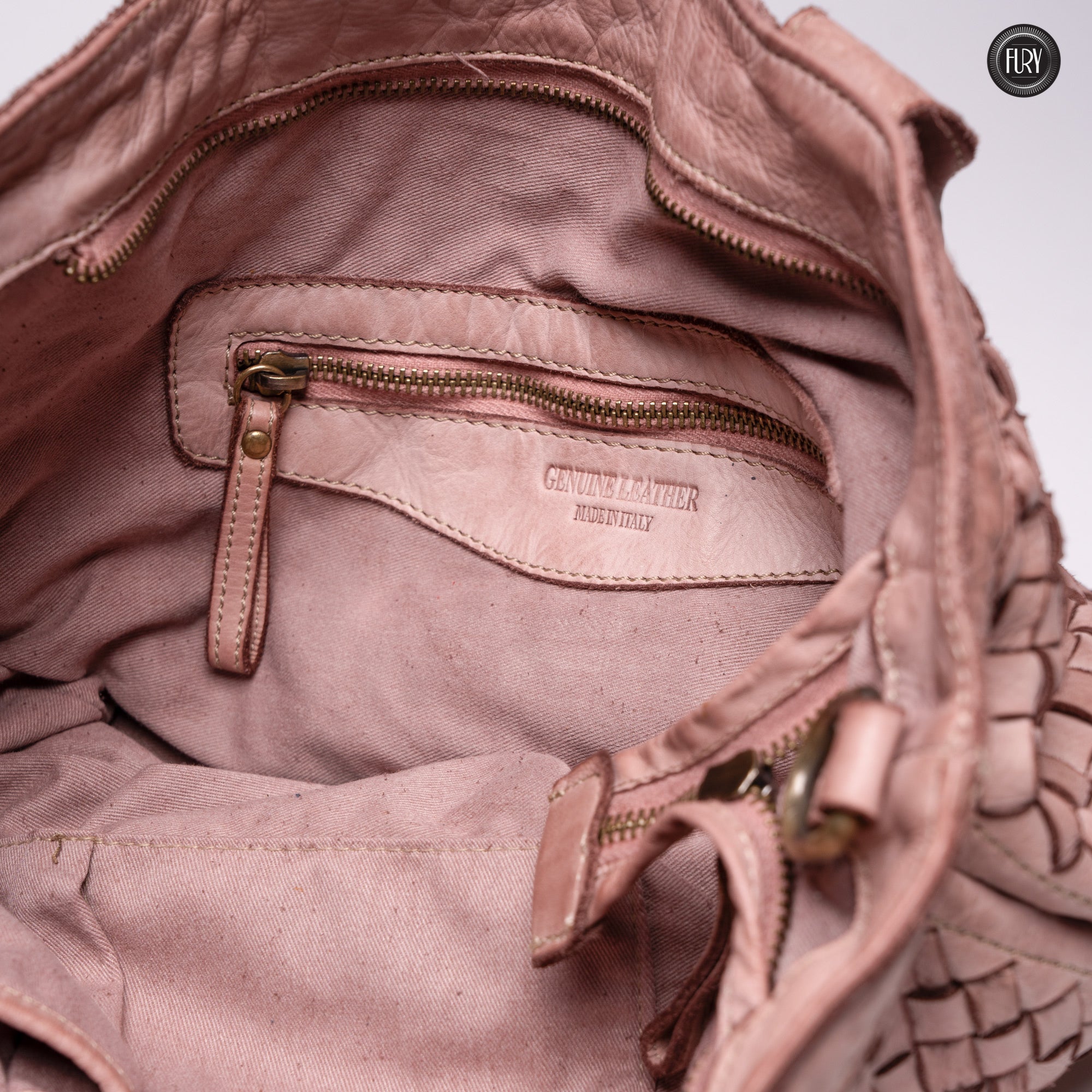 Borsa Virginia in pelle intrecciata