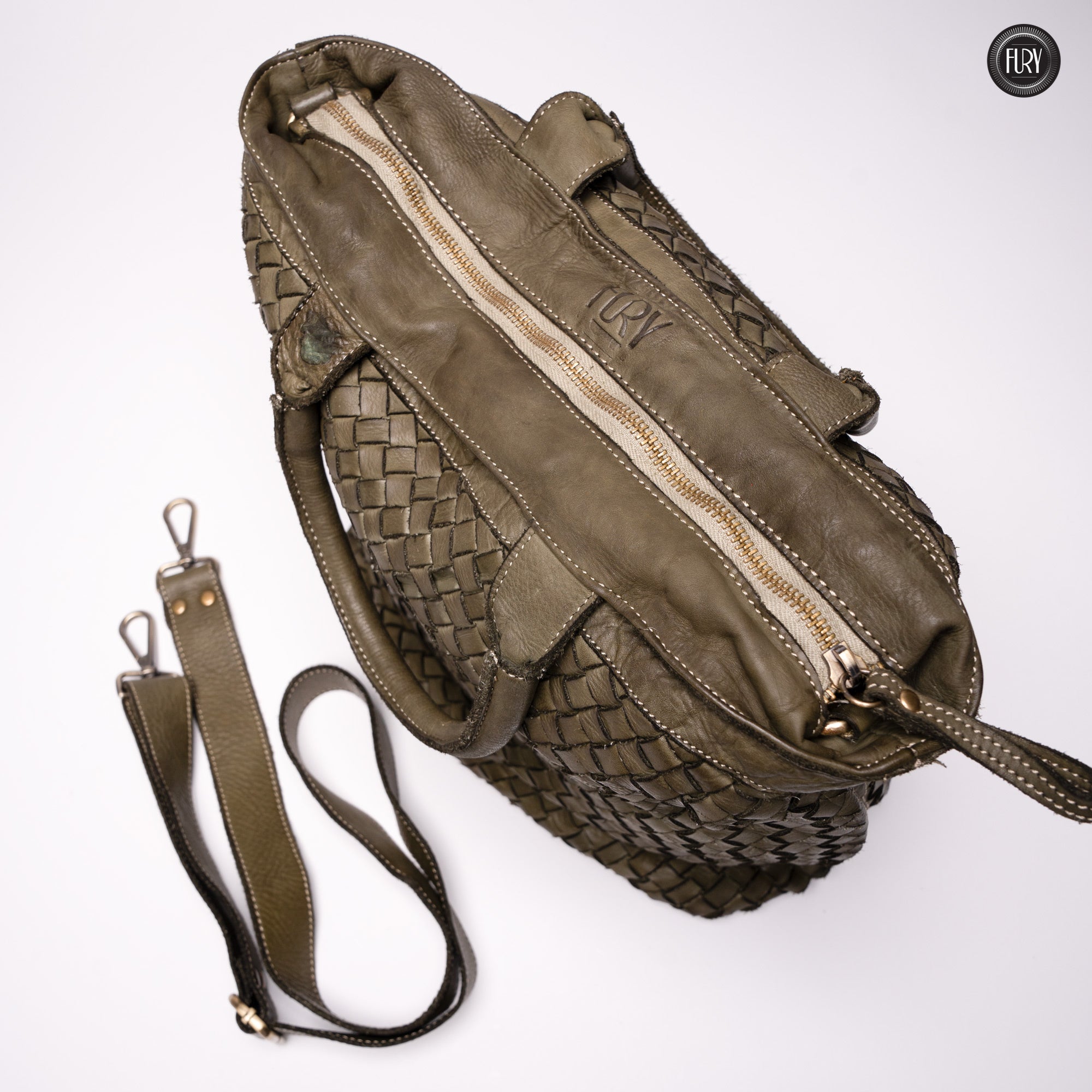 Borsa Virginia in pelle intrecciata