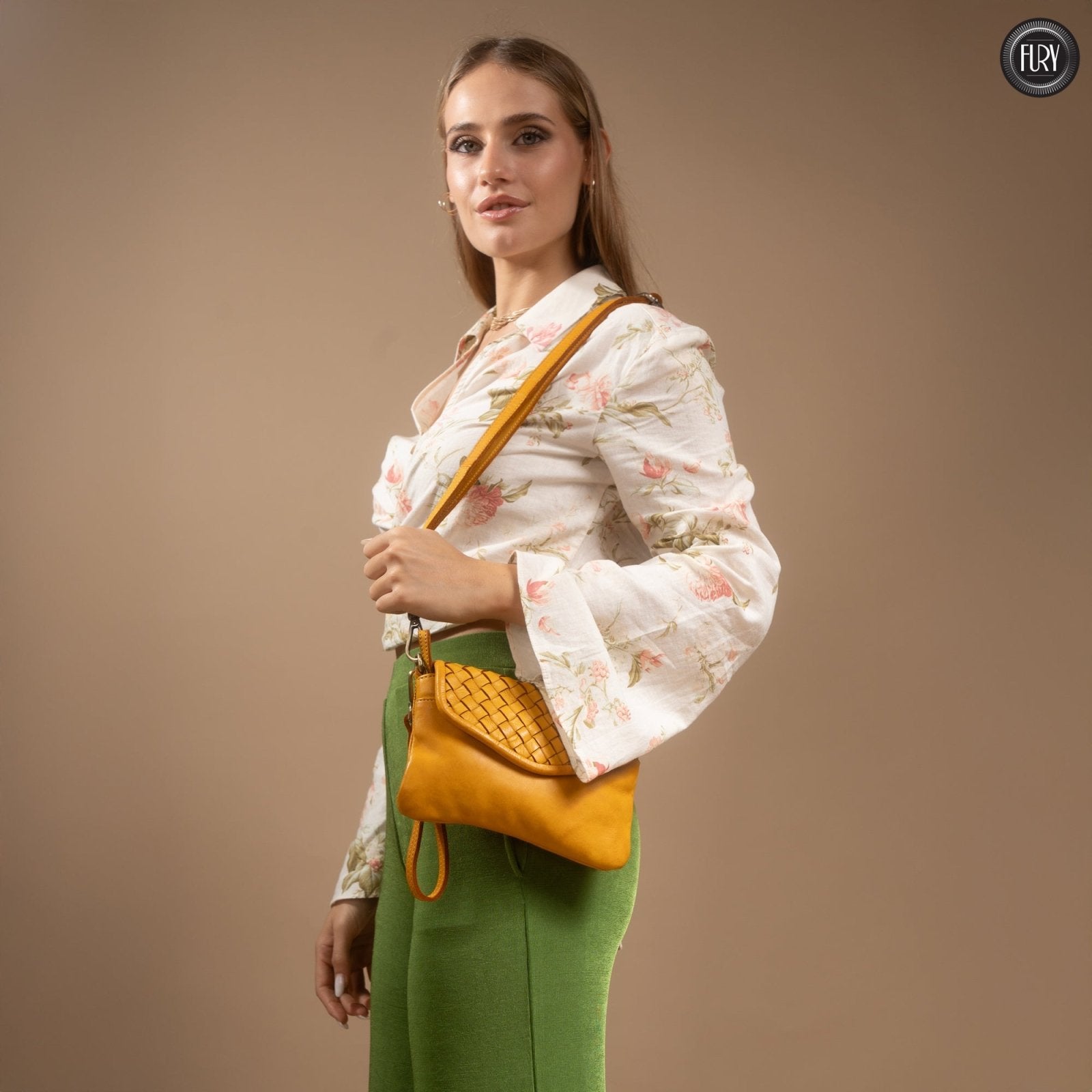 Pochette Tecla in pelle intrecciata - Fury