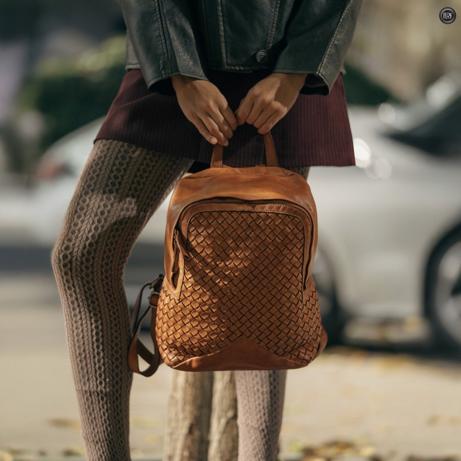 Zaino Arco in pelle intrecciata - Fury