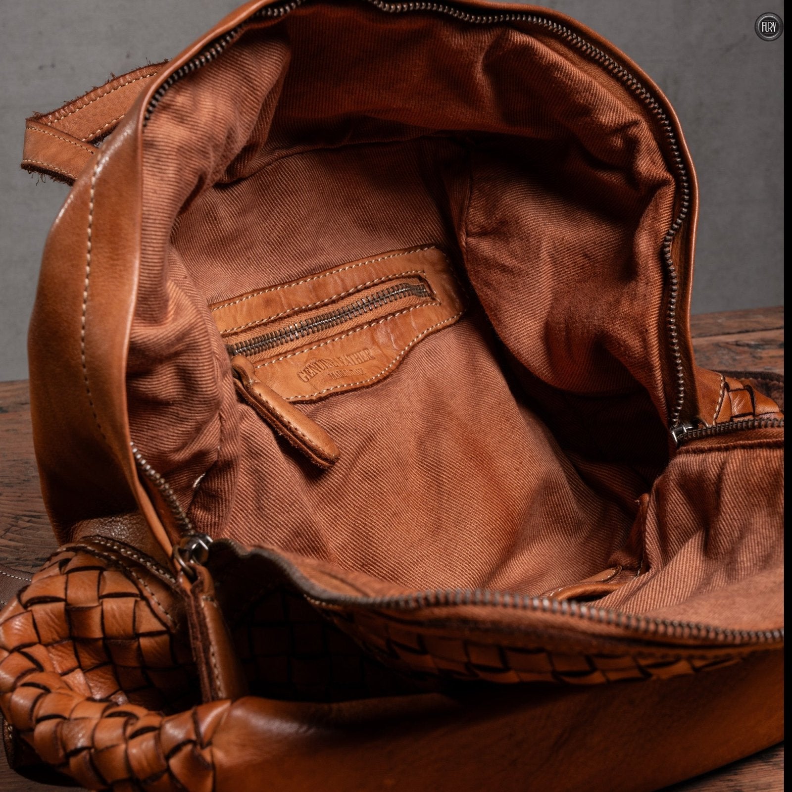 Zaino Arco in pelle intrecciata - Fury