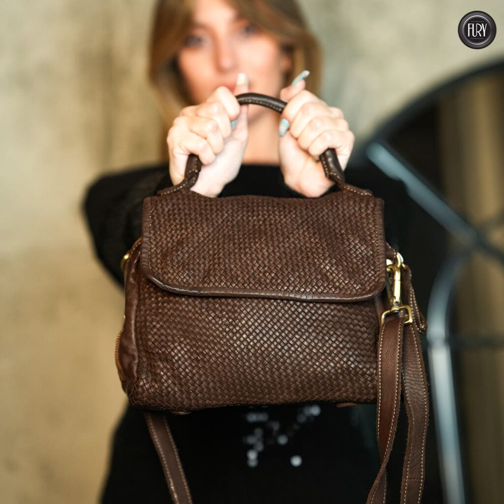 Borsa Siena in pelle intrecciata - Preordine - Fury