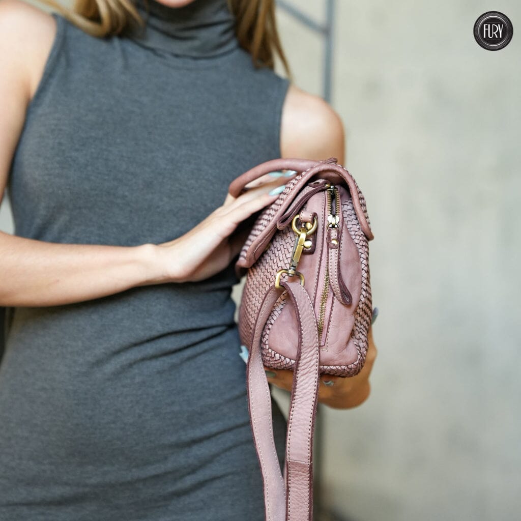 Borsa Siena Maxi in pelle intrecciata Fury
