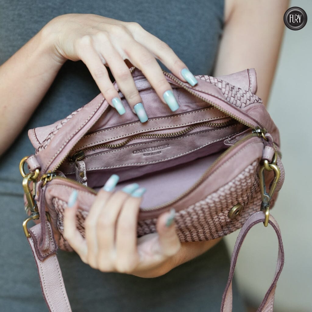 Borsa Siena Maxi in pelle intrecciata Fury