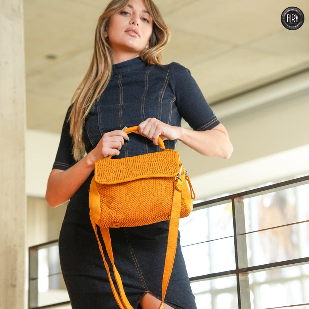 Borsa Siena Maxi in pelle intrecciata Fury