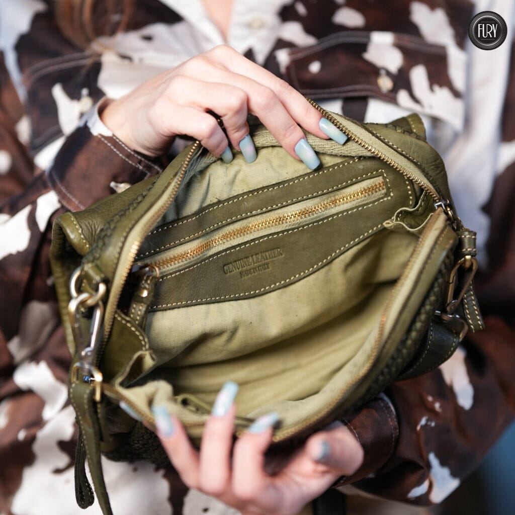 Borsa Siena Maxi in pelle intrecciata Fury