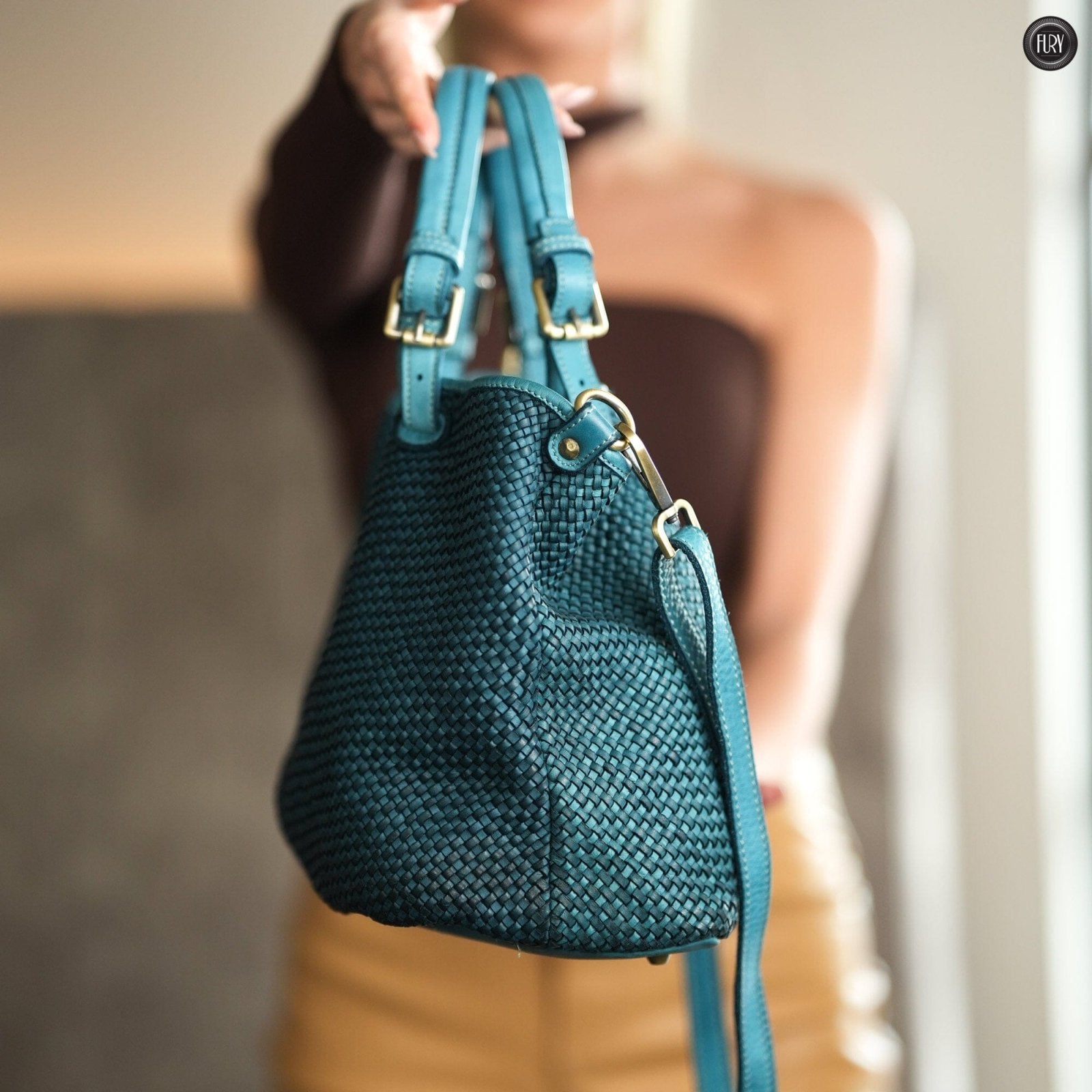 Borsa Talia in pelle intrecciata - Fury