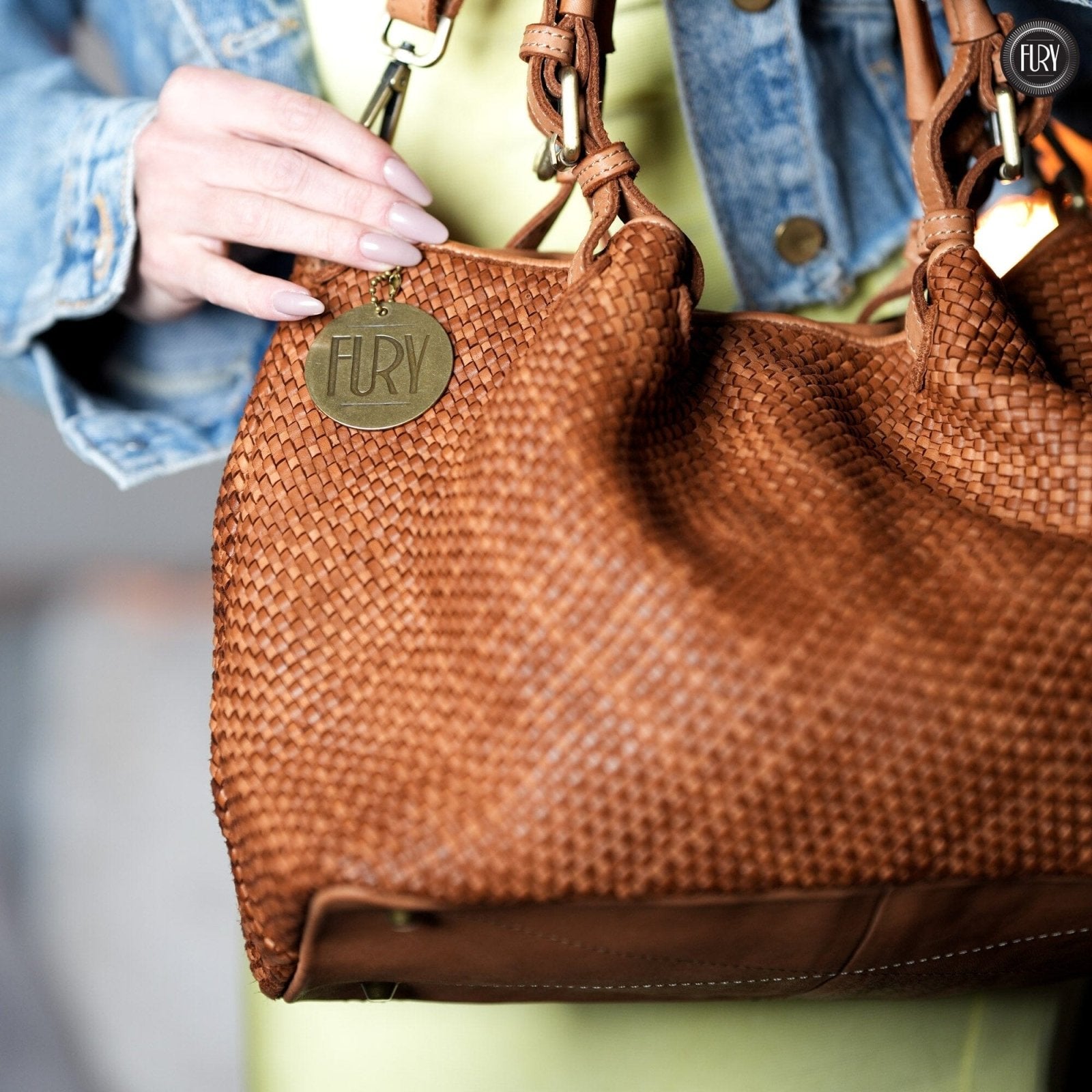 Borsa Talia in pelle intrecciata - Fury