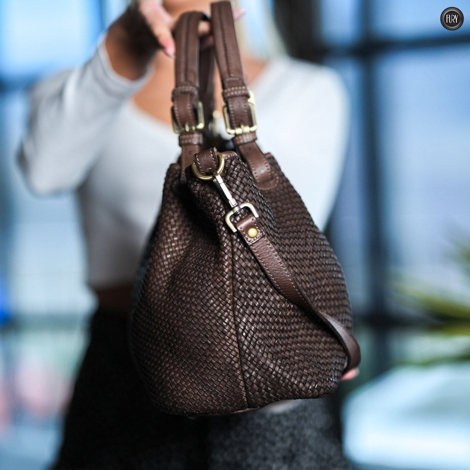 Borsa Talia in pelle intrecciata - Fury