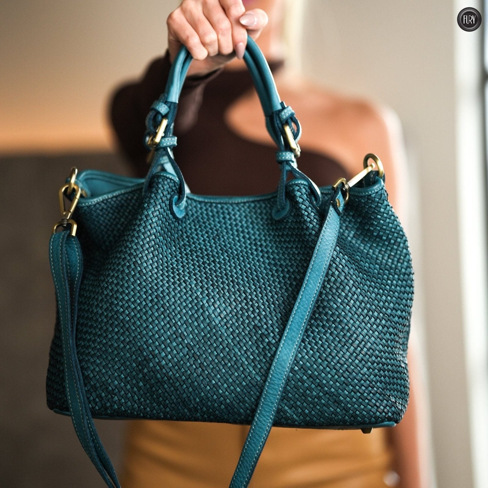 Borsa Talia in pelle intrecciata - Fury