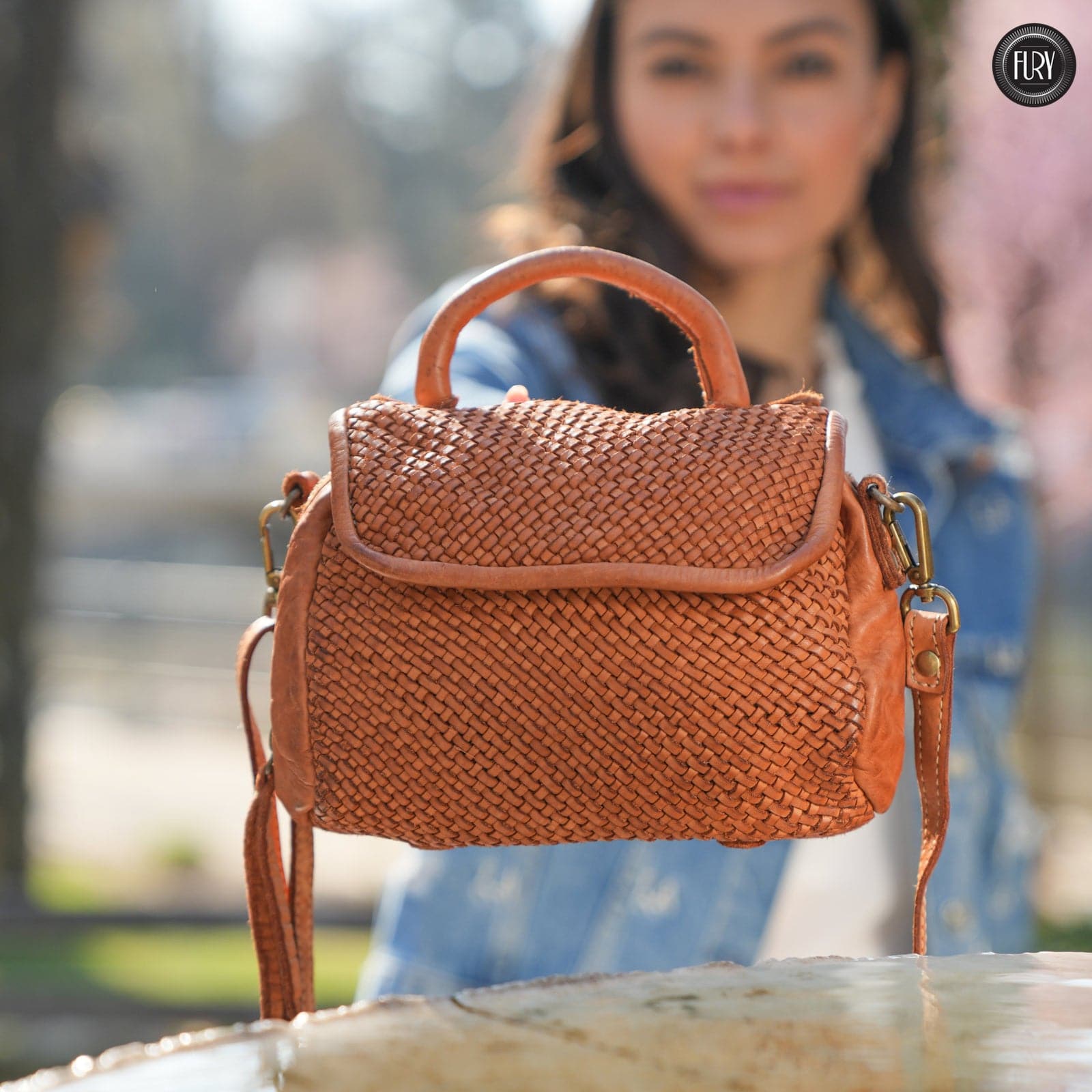 Borsetta Siena in pelle intrecciata - Fury