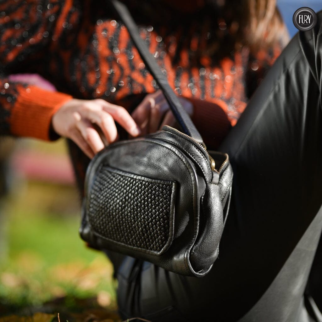 Borsetta Torino in pelle intrecciata Fury