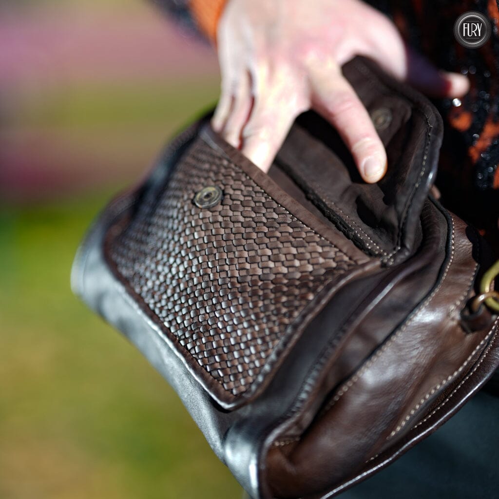 Borsetta Torino in pelle intrecciata Fury