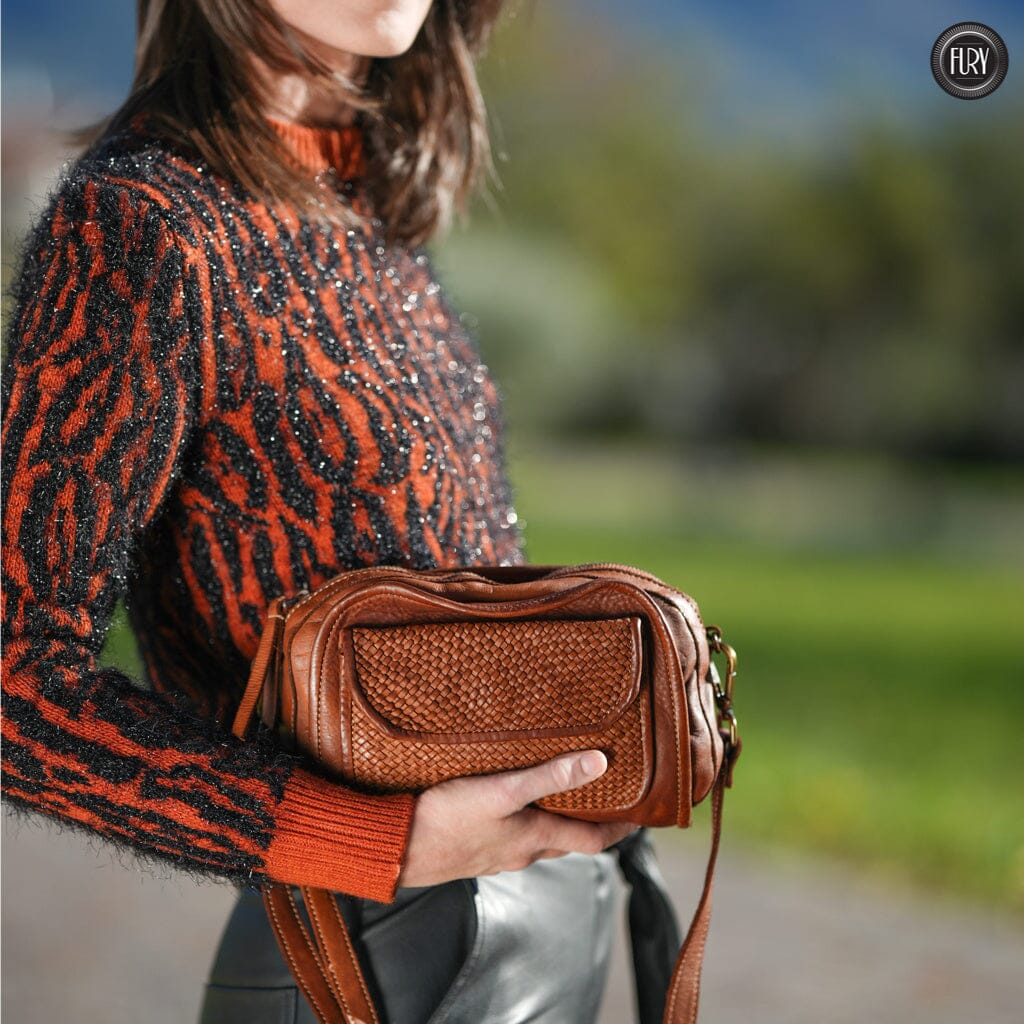 Borsetta Torino in pelle intrecciata Fury