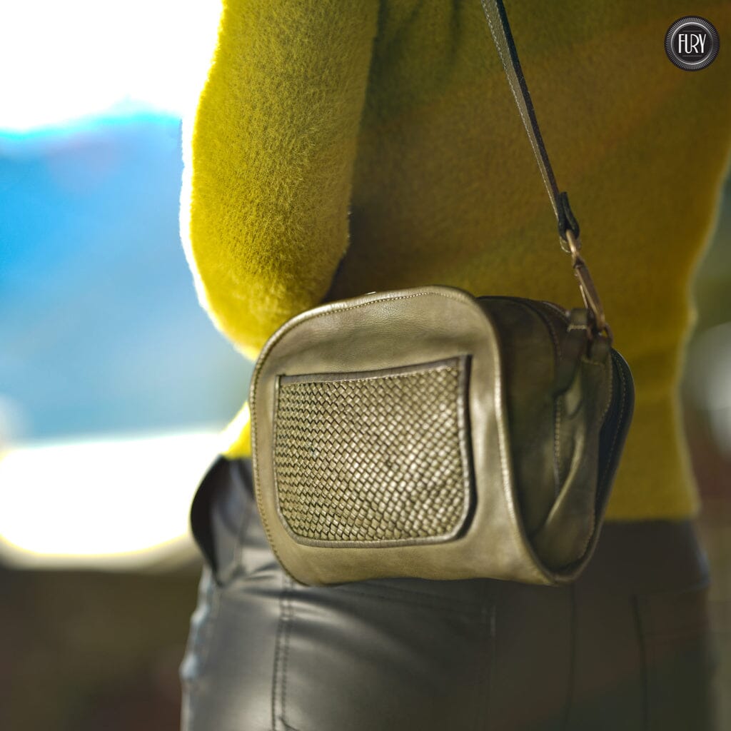 Borsetta Torino in pelle intrecciata Fury