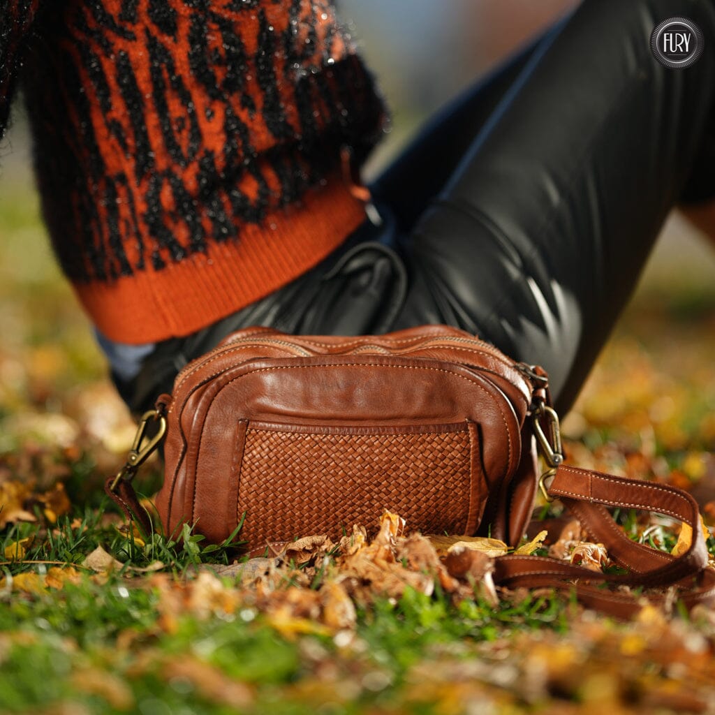 Borsetta Torino in pelle intrecciata Fury