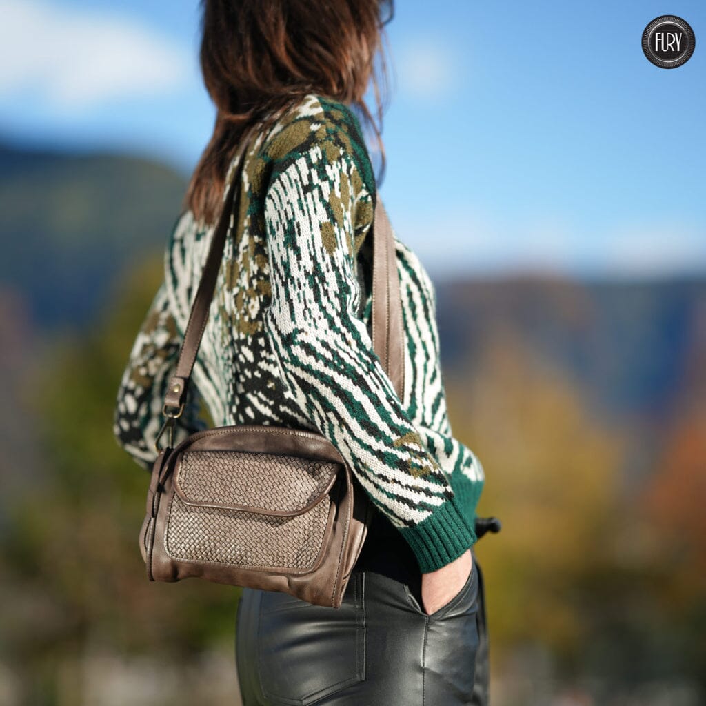 Borsetta Torino in pelle intrecciata Fury