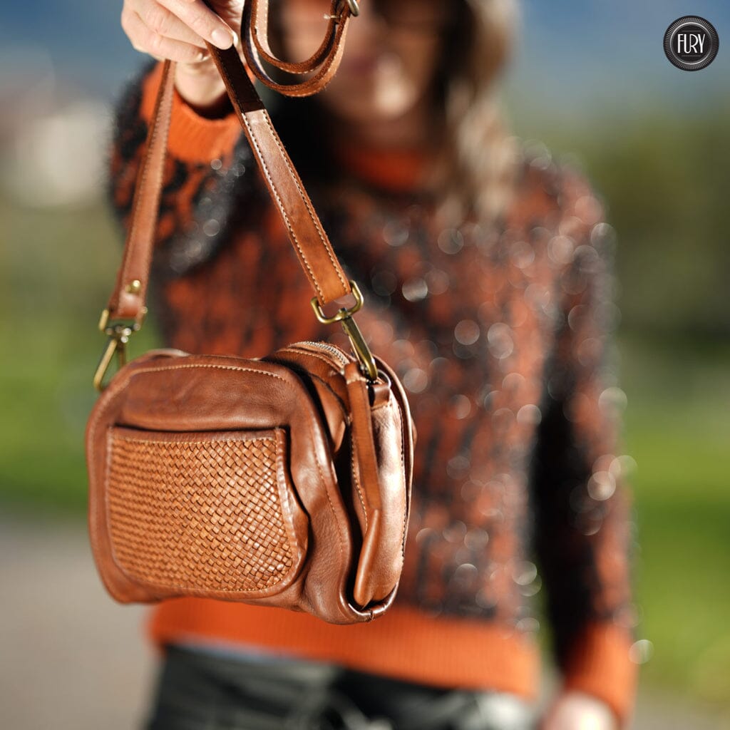 Borsetta Torino in pelle intrecciata Fury