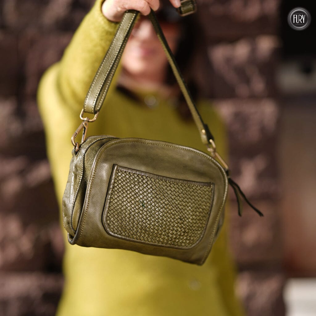 Borsetta Torino in pelle intrecciata Fury