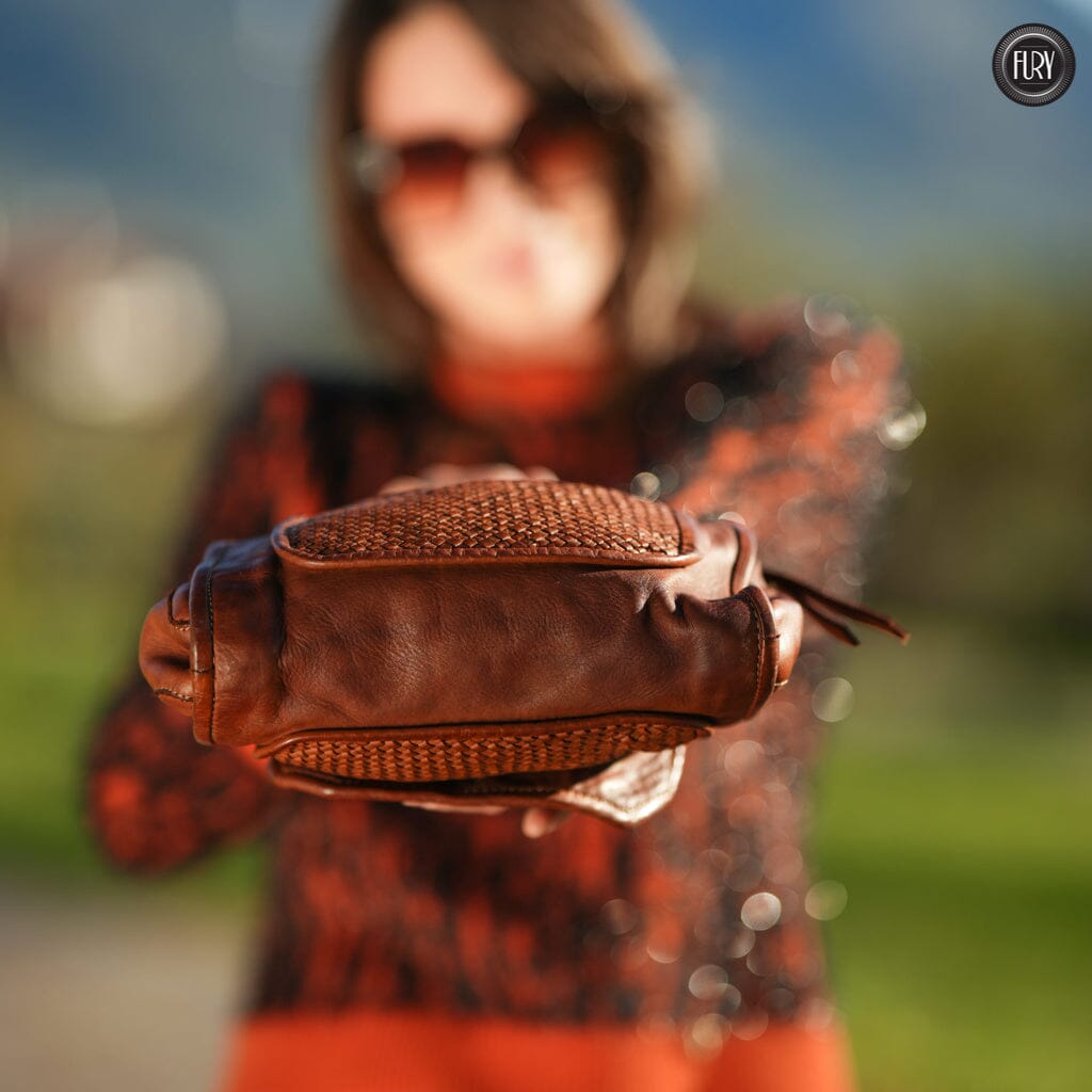 Borsetta Torino in pelle intrecciata Fury