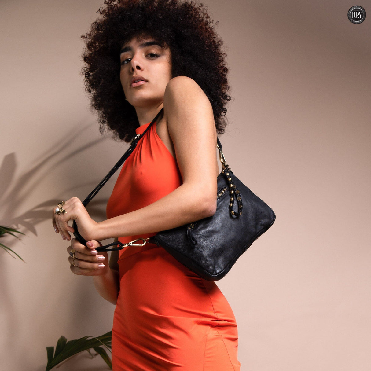 Pochette Diana in pelle intrecciata Fury