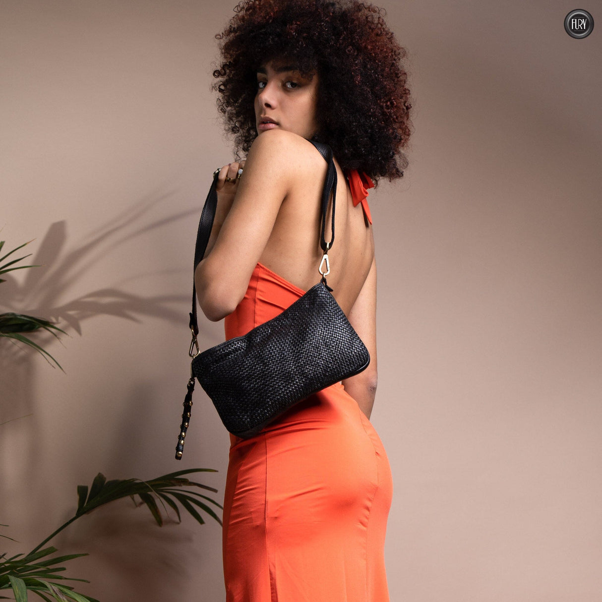 Pochette Diana in pelle intrecciata Fury