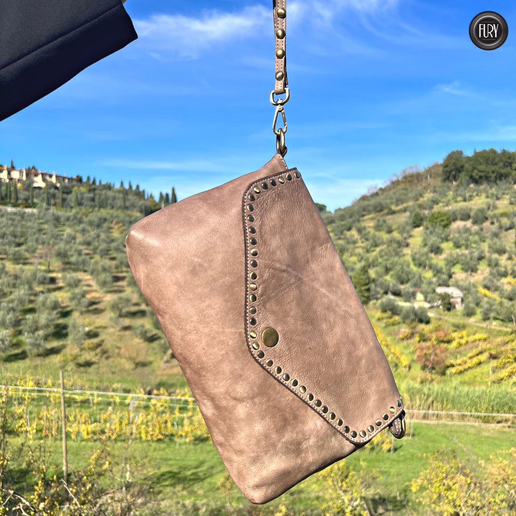 Pochette large in pelle Fury Bags