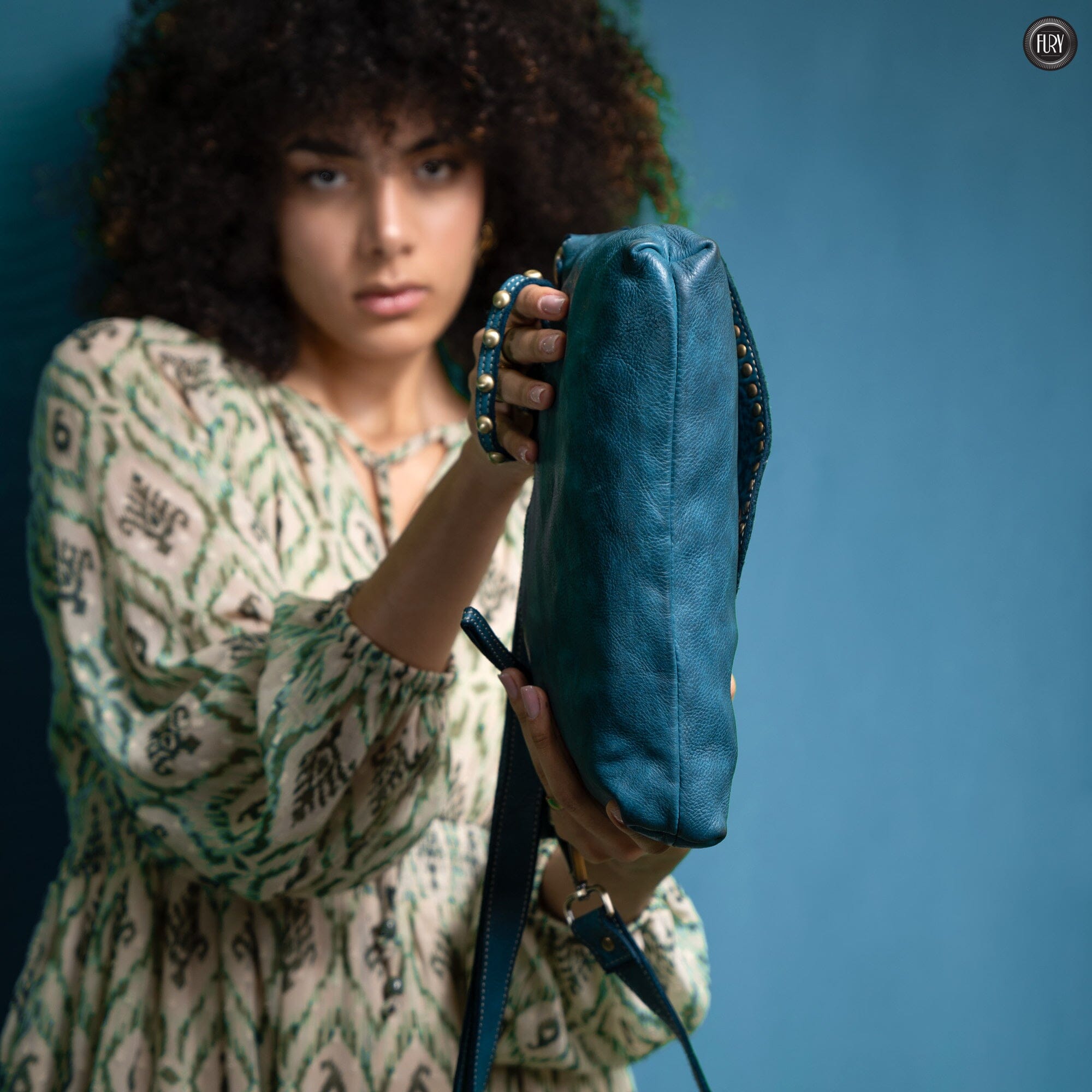 Pochette large in pelle Fury Bags