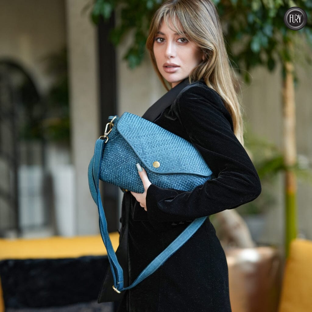 Pochette Sofia in pelle intrecciata Fury